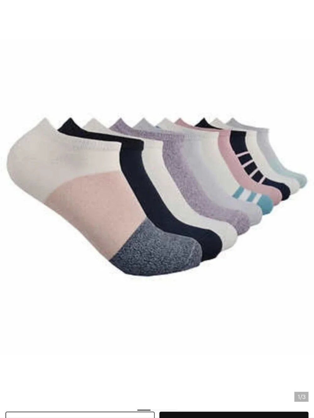 Lucky Brand Men’s 10-Pack Low-Cut No-Show Socks - White, Gray, Pink